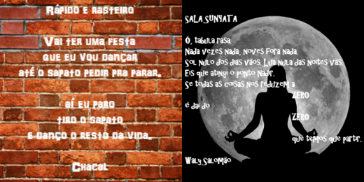 Poemas da cultura marginal Os elementos visuais são muito importantes para a composição da estética marginal